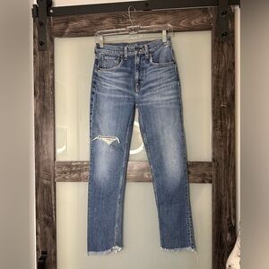 Etica Light Blue Straight Leg Jeans
